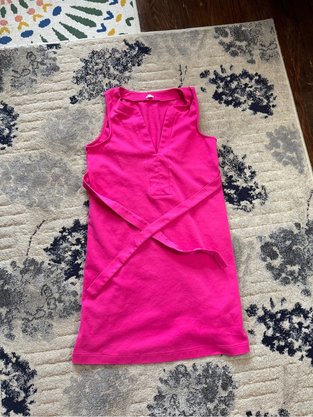 J. Crew Vibrant Pink Sleeveless Belted Dress